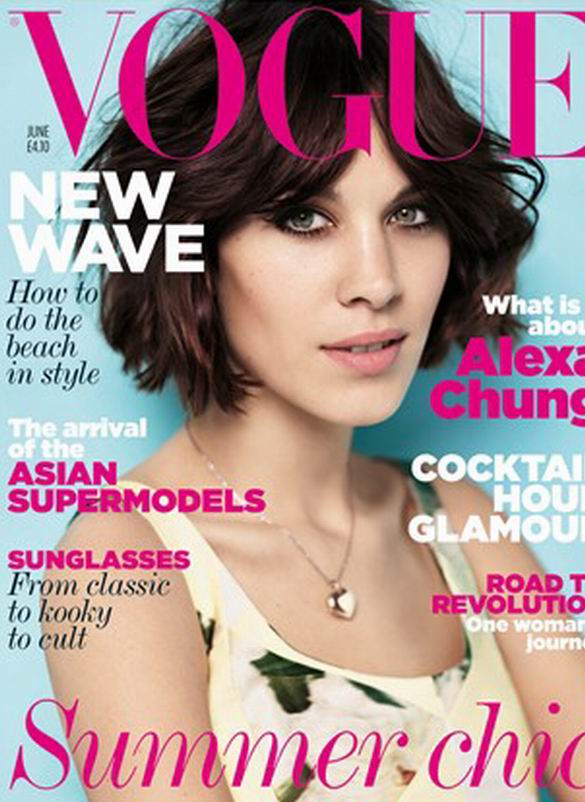 Alexa Chung sulla copertina di Vogue UK